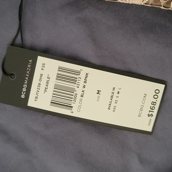 BCBGMAXAZRIA Corset top, blk & pearl - Picture 2 of 4